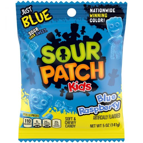 Sour Patch Kids Blue Raspberry 3.6oz Peg Bag 12ct